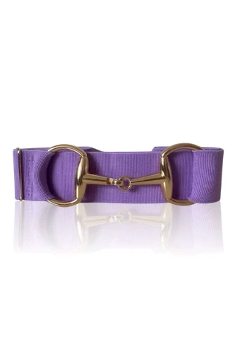 Elastischer Gürtel mit Gebiss-Schnalle Violett