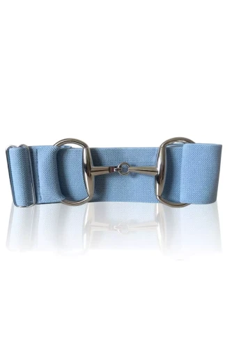 Elastischer Gürtel mit Gebiss Hellblau