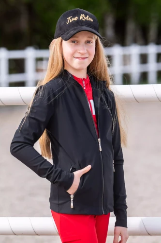 Technisches Sweatshirt True Rider Tech Black KIDS