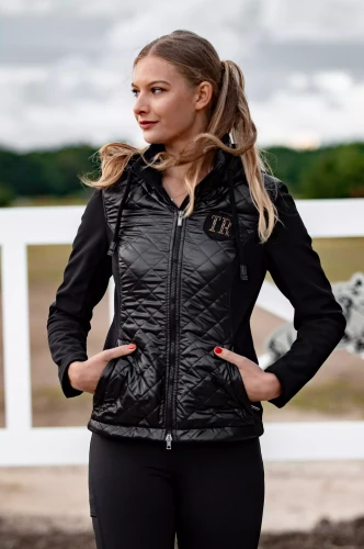 Reitjacke Softshell True Rider Shield Black & Gold