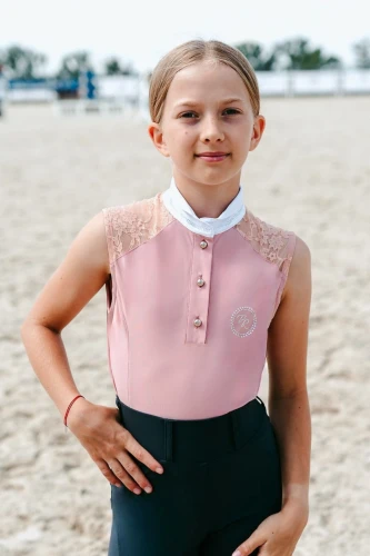 Turniershirt mit Spitze Bella Puderrosa KIDS