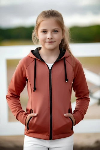 Hoodie True Rider #truepower Ziegelfarben KIDS