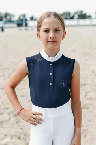 Turniershirt mit Spitze Bella Navyblau KIDS