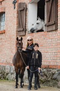 True Rider Legginsy zimowe Winter Season Black & Gold KIDS