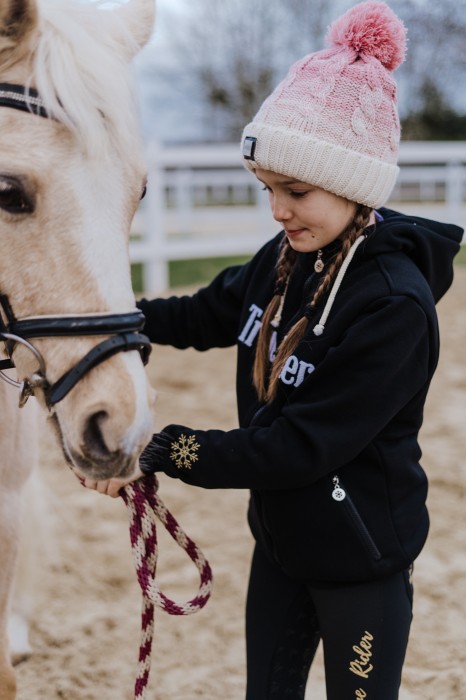 czapka zimowa różowe ombre