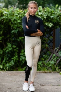 Legginsy Born To Ride Beige Damskie (1)