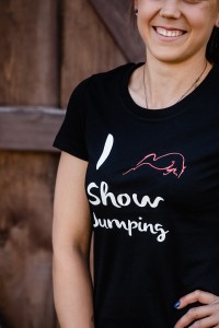 T-shirt show jumping czarny (3)